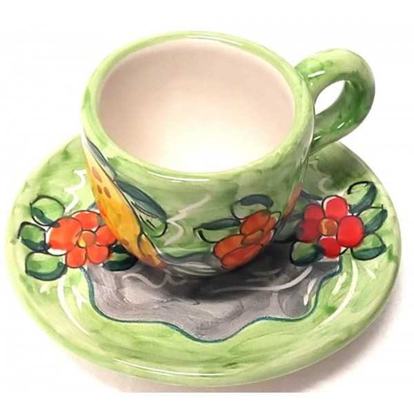 Floral vintage espresso cups made in Italy.