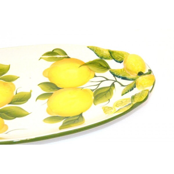 Oblong Plate Lemon | Serving pieces | Piccadilly Costa d'Amalfi