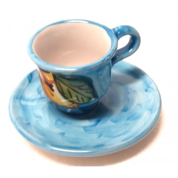 Espresso Cup & Saucer Lemon blue, Cups and mugs