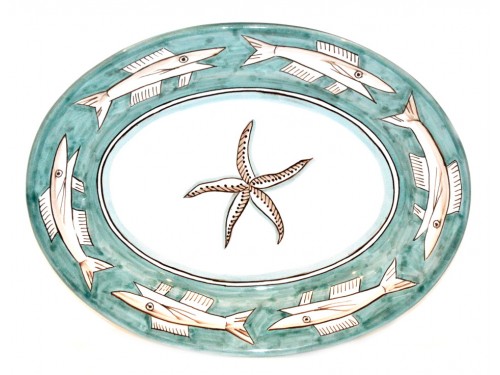 Oval Serving Platter Anchovies green (2 sizes)